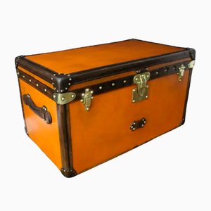 Kleine orangefarbene Truhe von Louis Vuitton, 1910er