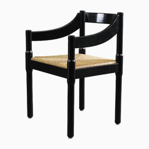 Schwarze Carimate Stühle von Vico Magistretti für Cassina, 1960er, 6er Set