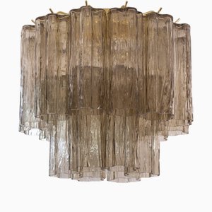Ceiling Light with Smoky Murano Glass, Italy, 1990s