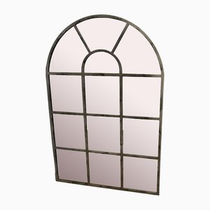 Large French Industrial Style Window Mirror, 1960s