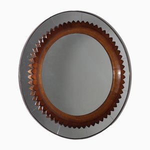 Vintage Italian Round Wall Mirror from Fratelli Marelli, 1950s