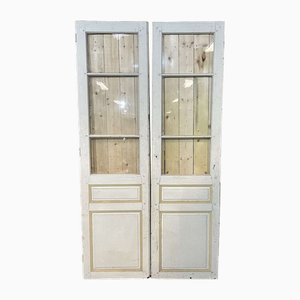 Early 20th Century Double Interior Glazed Fir Door