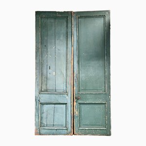 19th Century Double Interior Fir Door from a Manor