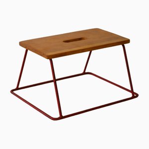 Small Vintage Stool in Wood and Metal, 1960s
