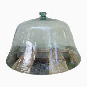 Antique French Mouth Blown Glass Greenhouse Bell, 1890s