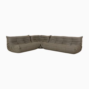 Canapé d'Angle Togo en Cuir par Michel Ducaroy pour Ligne Roset, Set de 3