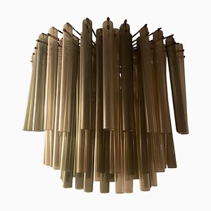 Murano Glass Smooth Tube Chandelier from Venini, Italy, 1960s