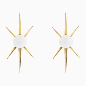 Star Wall Lights in the Style of Angelo Lelli, Set of 2