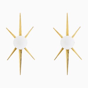 Star Wall Lights in the Style of Angelo Lelli, Set of 2
