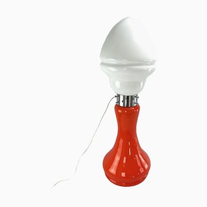Orange Birillo Lippenstift Stehlampe aus Glas & Chrom von Carlo Nason für AV Mazzega, 1960er