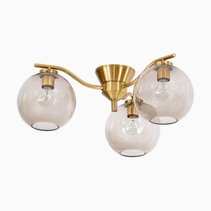 Lampe en Laiton par Holger Johansson, Suède, 1970s