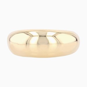 Bague jonc bombée moderne en or jaune 18k