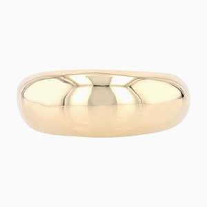 Modern 18 Karat Yellow Gold Domed Bangle Ring