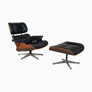 Mid-Century Lounge Chair and Ottoman attributed to Charles & Ray Eames for Herman Miller