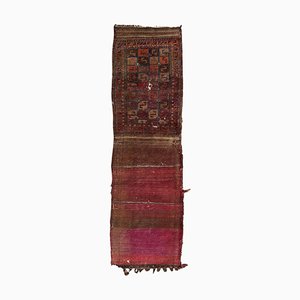 Antique Distressed Turkmen Tribal Bobyrugs Rug, 1890s