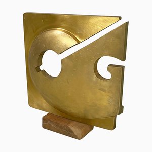 Italian Modern Brutalist Brass Sculpture by Edmondo Cirillo, 1970s