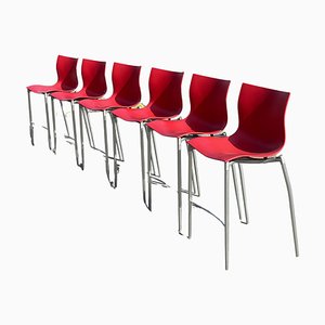 Italian Stackable Bar Stools attributed to Philippe Starck, 1999, Set of 6