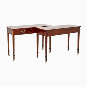 Regency Revival Console Tables in Mahogany, 1920s, Set of 2
