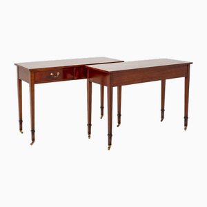 Tables Console Revival Regency en Acajou, 1920s, Set de 2