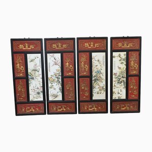 Plaques ou Tentures Murales en Porcelaine, Chine, Set de 2