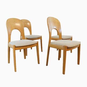 Light Oak Chairs by Niels Koefoed for Koefoeds Møbelfabrik, Set of 4