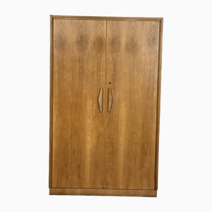 Mid-Century Brown Wooden Wardrobe