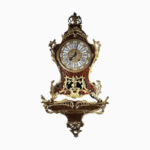 Reloj de pared Boulle de marquetería del siglo XIX, década de 1890