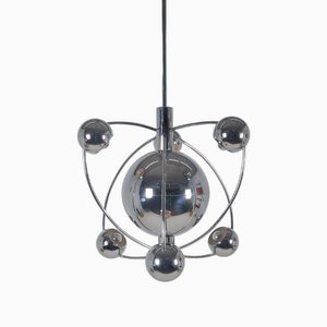 Lámpara de araña Satellite italiana de Goffredo Reggiani, años 60