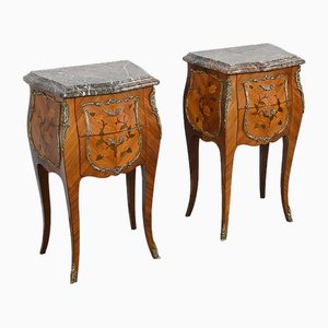 Mid-Century Louis XV Style Bedside Tables, Set of 2