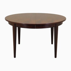 Danish Round Rosewood Table by Omann Jun, 1970s
