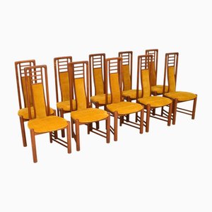 Vintage Danish Teak Dining Chairs, 1970s, Set of 10