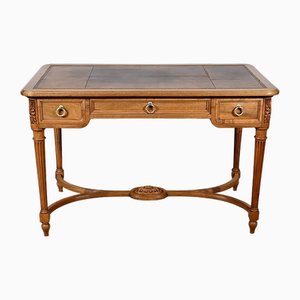 Louis XVI Style Walnut Office Table from Maison Krieger, Early 20th Century