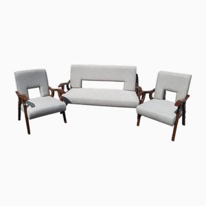 20th Century Living Room Sofa and Armchairs, 1970s, Set of 3