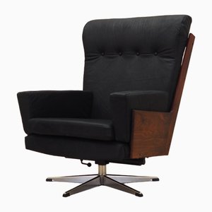 Fauteuil en Cuir, Danemark, 1970s