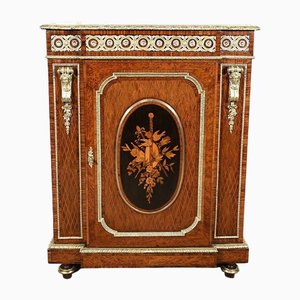Mid-19th Century Napoleon III Precious Wood Entre-Deux Cabinet