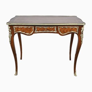 Table de Bureau Style Louis XV en Marqueterie, Début du 20ème Siècle