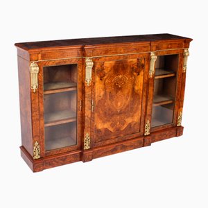 Antique Victorian Burr Walnut Credenza, 1860s