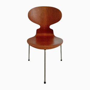 Silla Ant de palisandro de Arne Jacobsen para Fritz Hansen, años 50