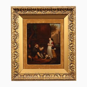 Popular Life, 1800s, Oil Painting, Framed