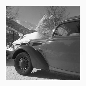 Ford Eifel frente a Zugspitzbahn, 1930, Lámina fotográfica