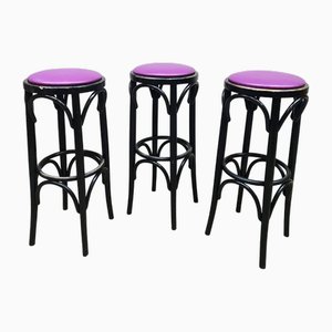 Tabourets de Bar Bistro Vintage dans le style de Thonet, 1970s, Set de 4