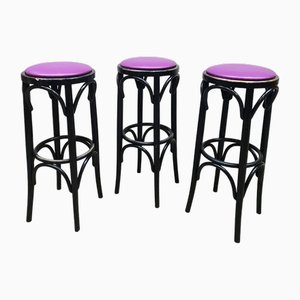 Vintage Bistro Barstools in the style of Thonet, 1970s, Set of 4