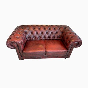 Vintage Chesterfield Sofa in Leather