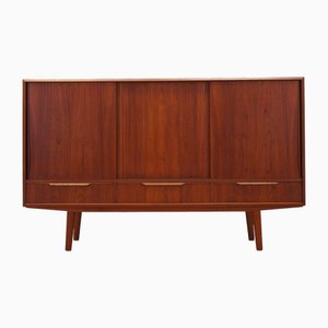 Credenza alta in teak, Danimarca, anni '70