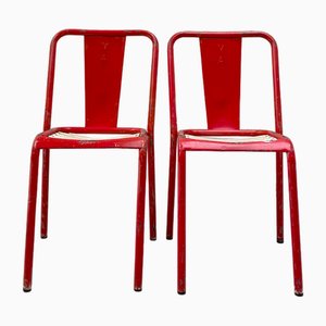 Tolix T4 Chairs, 1950, Set of 2