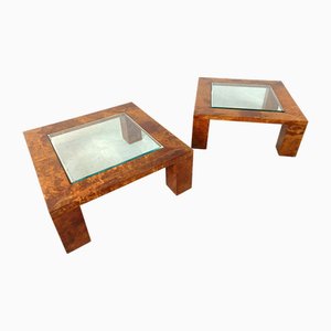 Lacquered Goatsking Coffee Tables attributed to Aldo Tura, 1960s, Set of 2