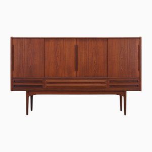 Credenza alta in teak, Danimarca, anni '60