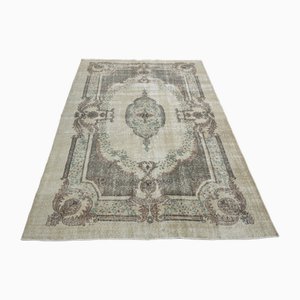 Tapis Oriental Vintage en Beige Marron, Turquie, 1960s