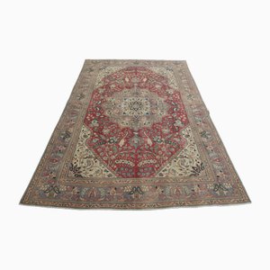 Tapis Bohemian Oushak Rose, Beige et Laine Marron, 1960s