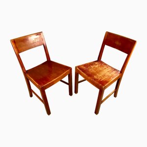 Dänischer Vintage Beistellstuhl von Fritz Hansen, 1930er, 2er Set